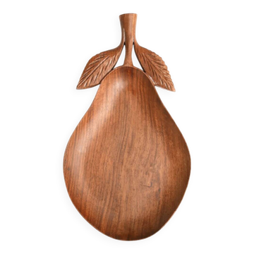 Vide poche en bois en forme de poire, années 70