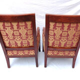 Pair of Empire mahogany armchairs