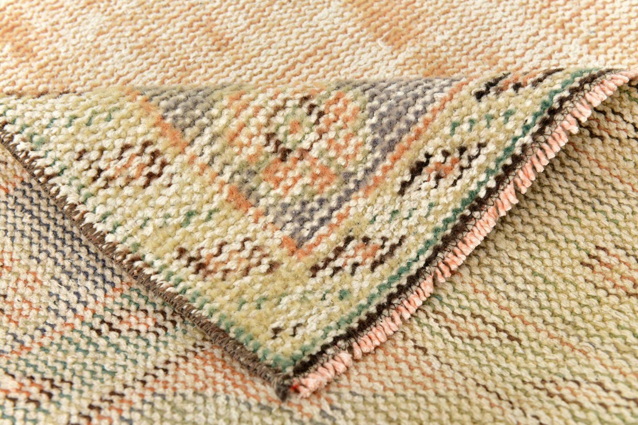 5x9 Vintage Oriental & Bordered Pattern Orange Turkish Rug, 170x274Cm