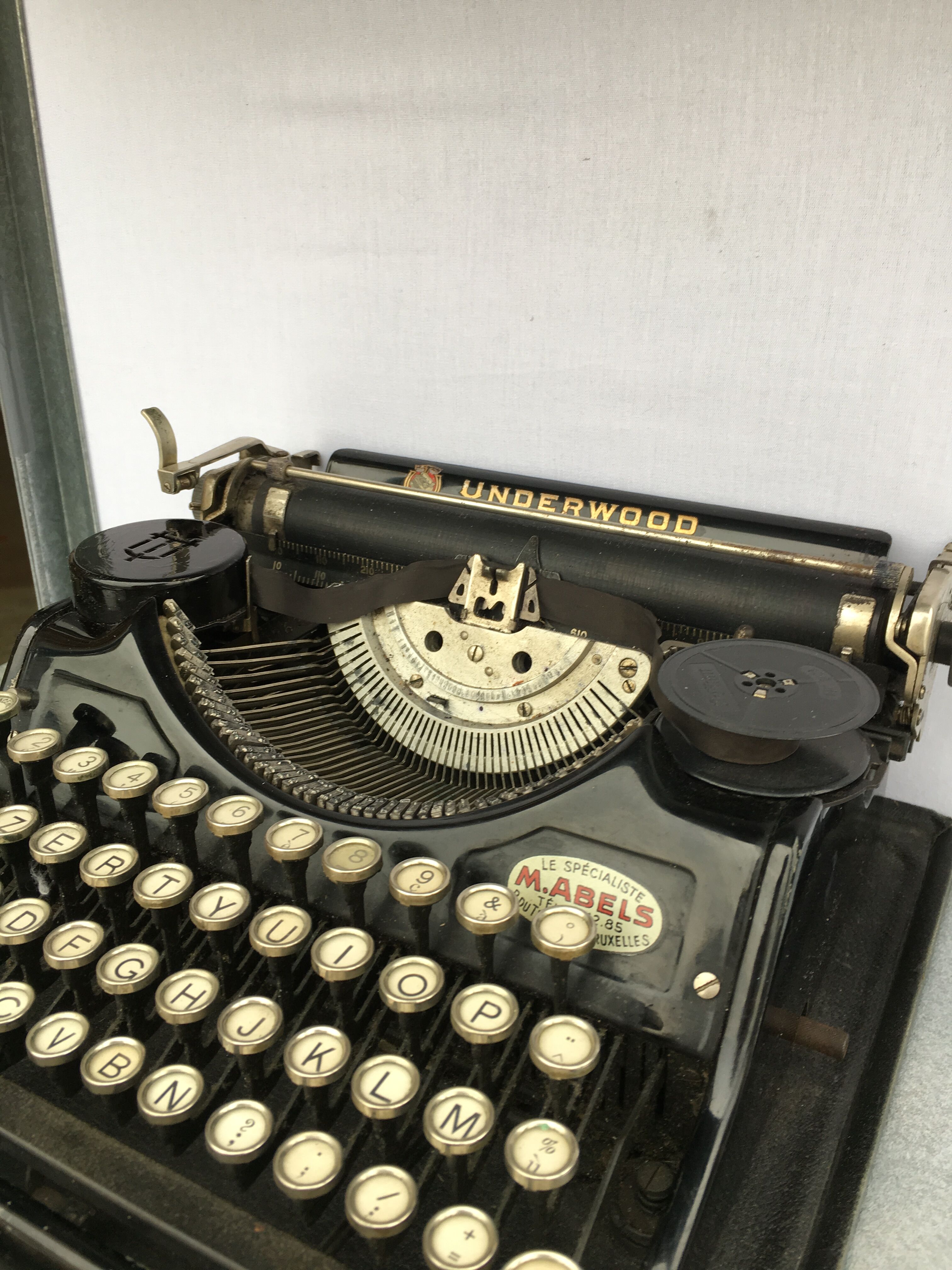 Underwood typewriter "standard portable typewriter"