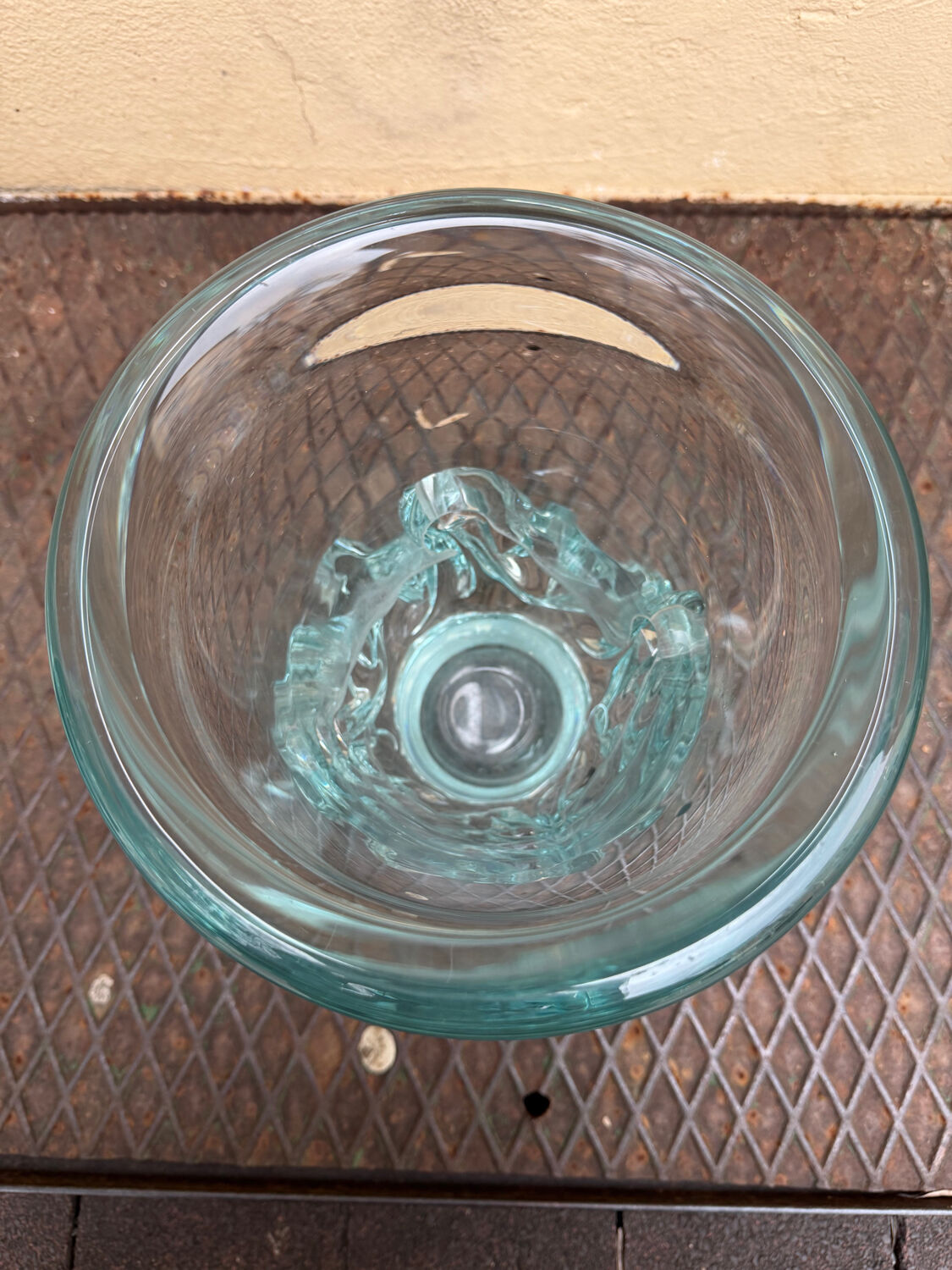 Large Daum Nancy vase Lorraine cross blue Sorcy model 1930