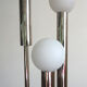 Space Age floor lamp vntage glass and chromed metal, 1970s