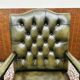 Fauteuil de bureau Chesterfield President vert olive