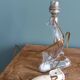 Saint-Louis crystal lamp with a free-form wave base.