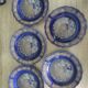 Vintage blue Taous dinnerware set of 21 pieces in very good overall condition.