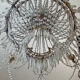 Large Montgolfière chandelier with crystal drops