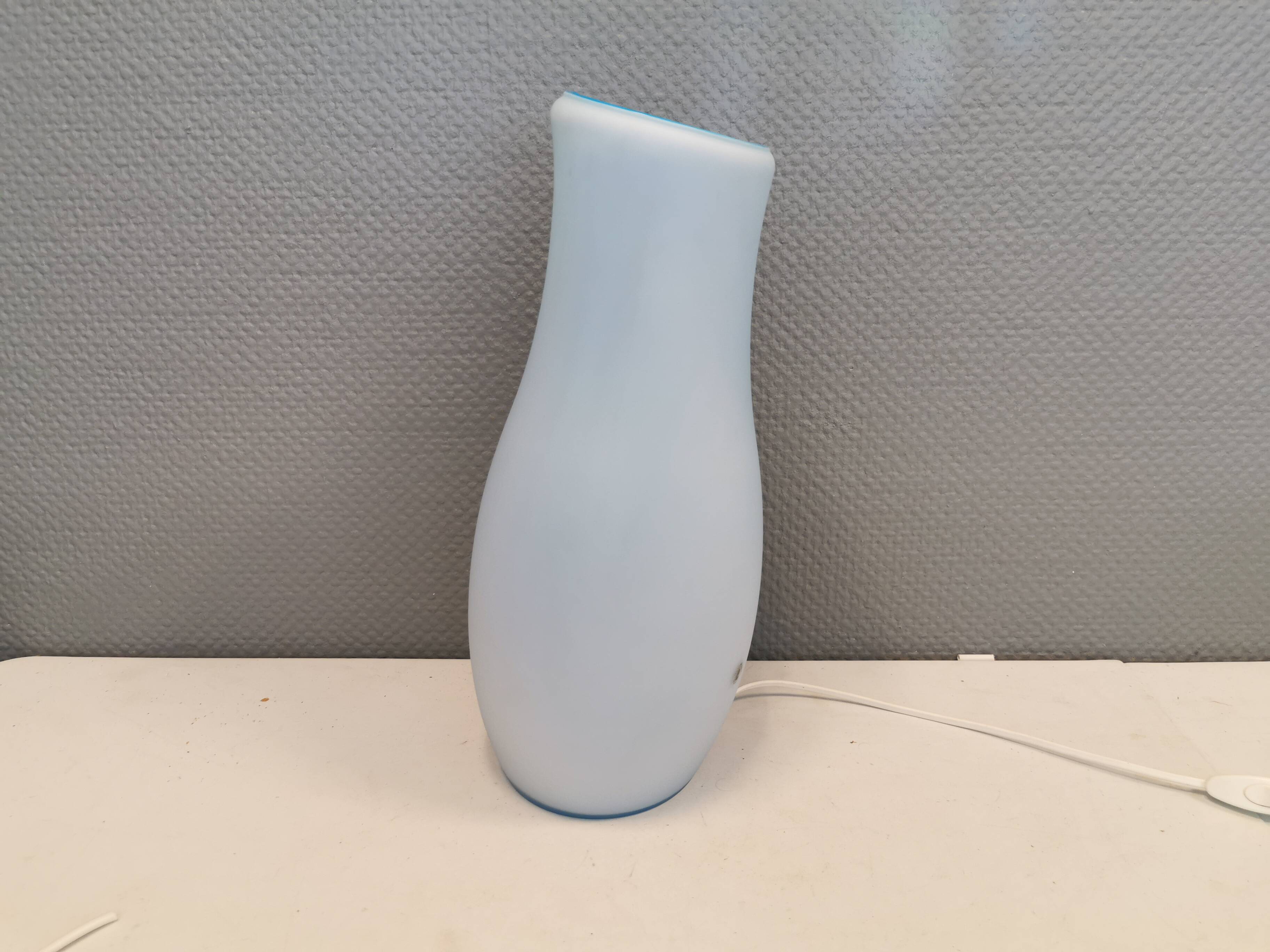 Blue vitage Ikea Mylonit lamp, handmade, 1990s