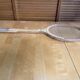 Vintage wooden tennis racket challenge sport