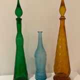 Set of 3 Italian decanters from Empoli