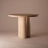 Travertine side table