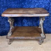 20th century folk art work: Rare serving cart