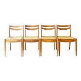 Danish chairs in straw and vintage beech