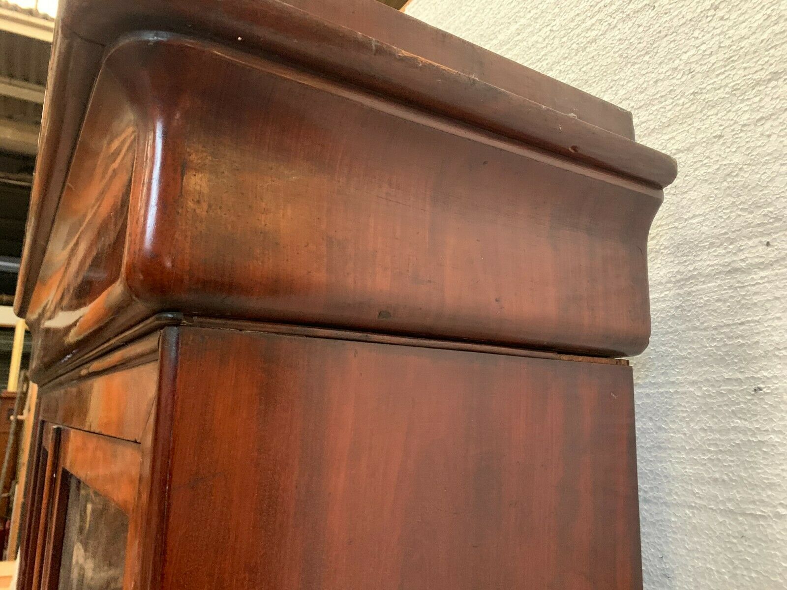 Louis Philippe vintage window in mahogany two 19th century glass doors