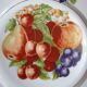 6 Fruit decorated plates Pillivyt France