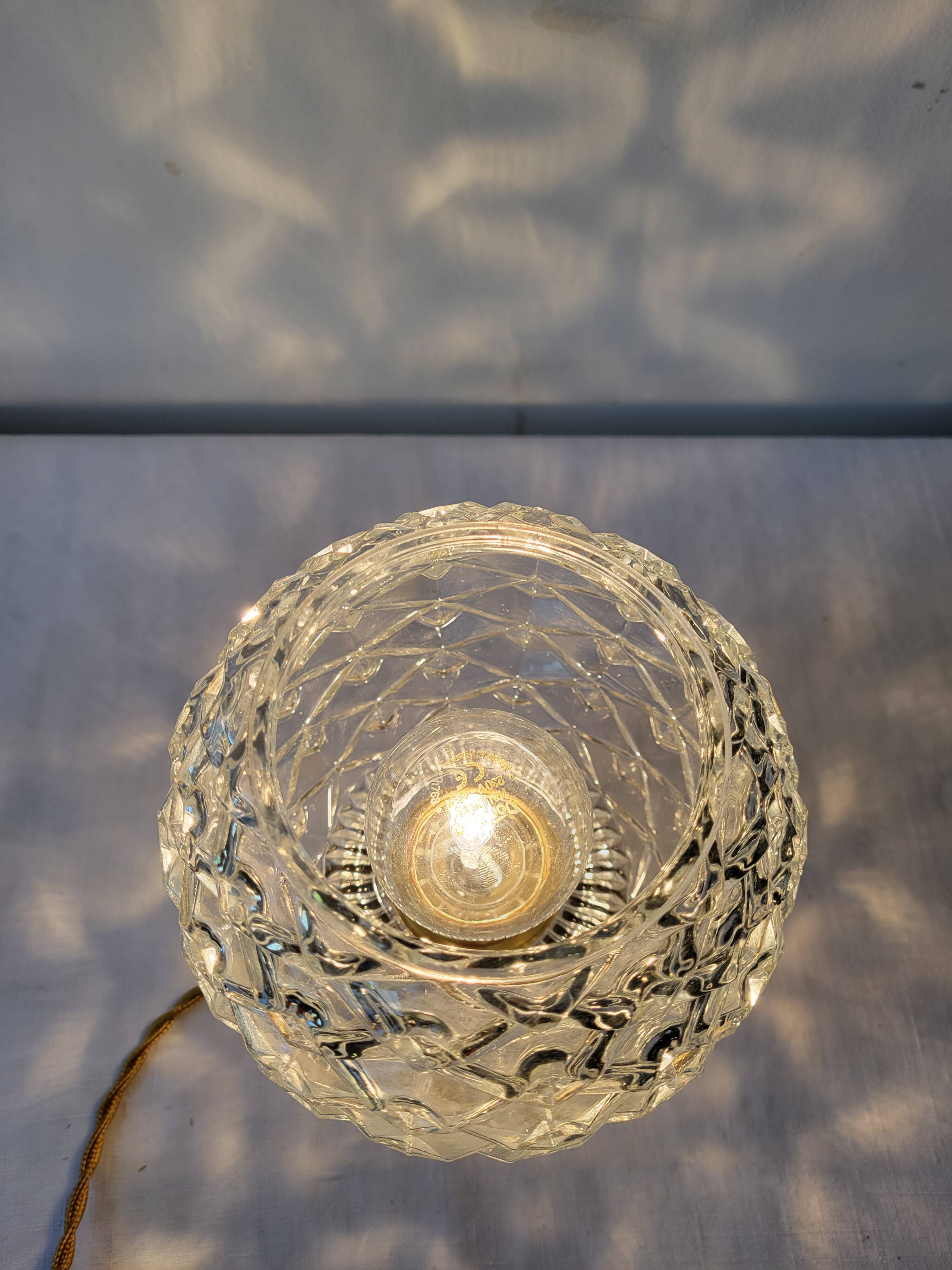 Bronze and glass lamp