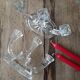 2 bougeoirs cristal