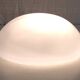 Opaline suede globe ceiling or wall light. 30 cm - mid-20th century