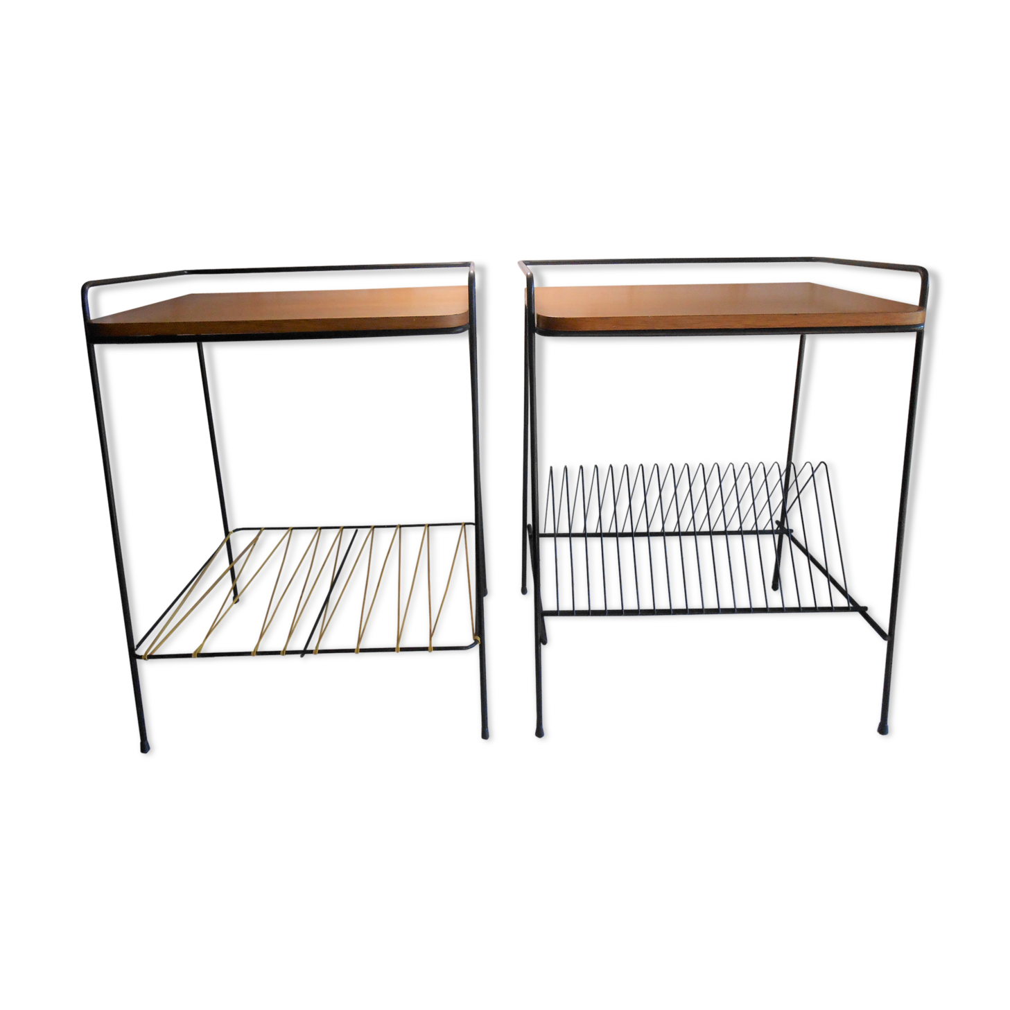 Bedside tables in scoubidou from the 50s, 60s