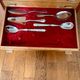 Argentier for cutlery Christofle Ercuis 186 art deco pieces in oak