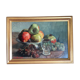 Huile originale signée "Nature Morte à la Coupe de Fruits"