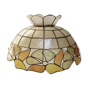 suspension fleurs nacre