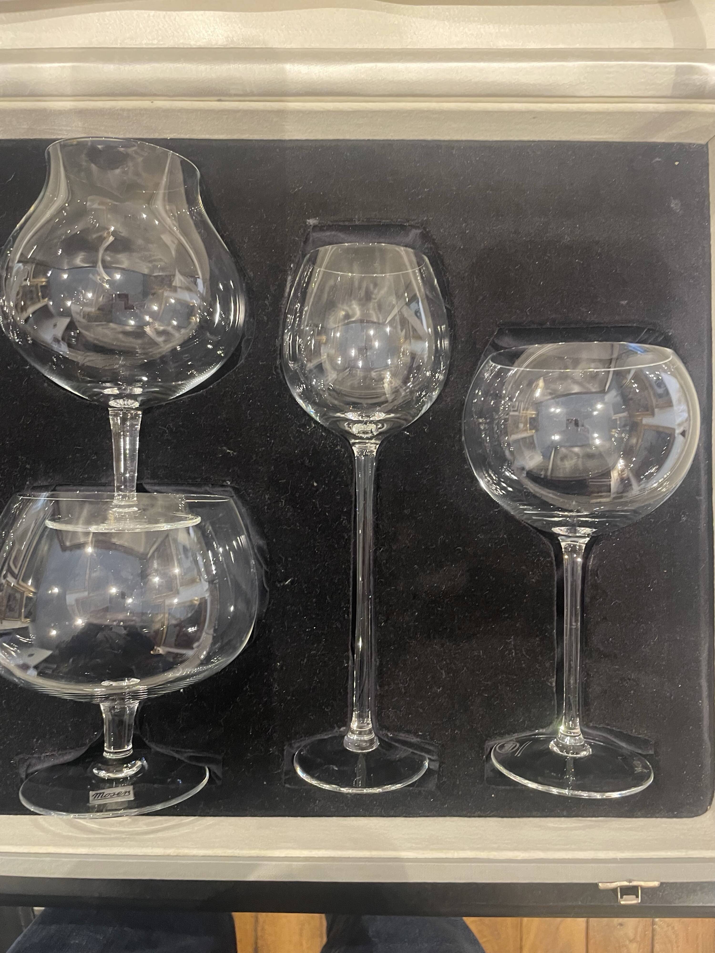 Crystal tasting glasses Moser creation Chocholaty Prague