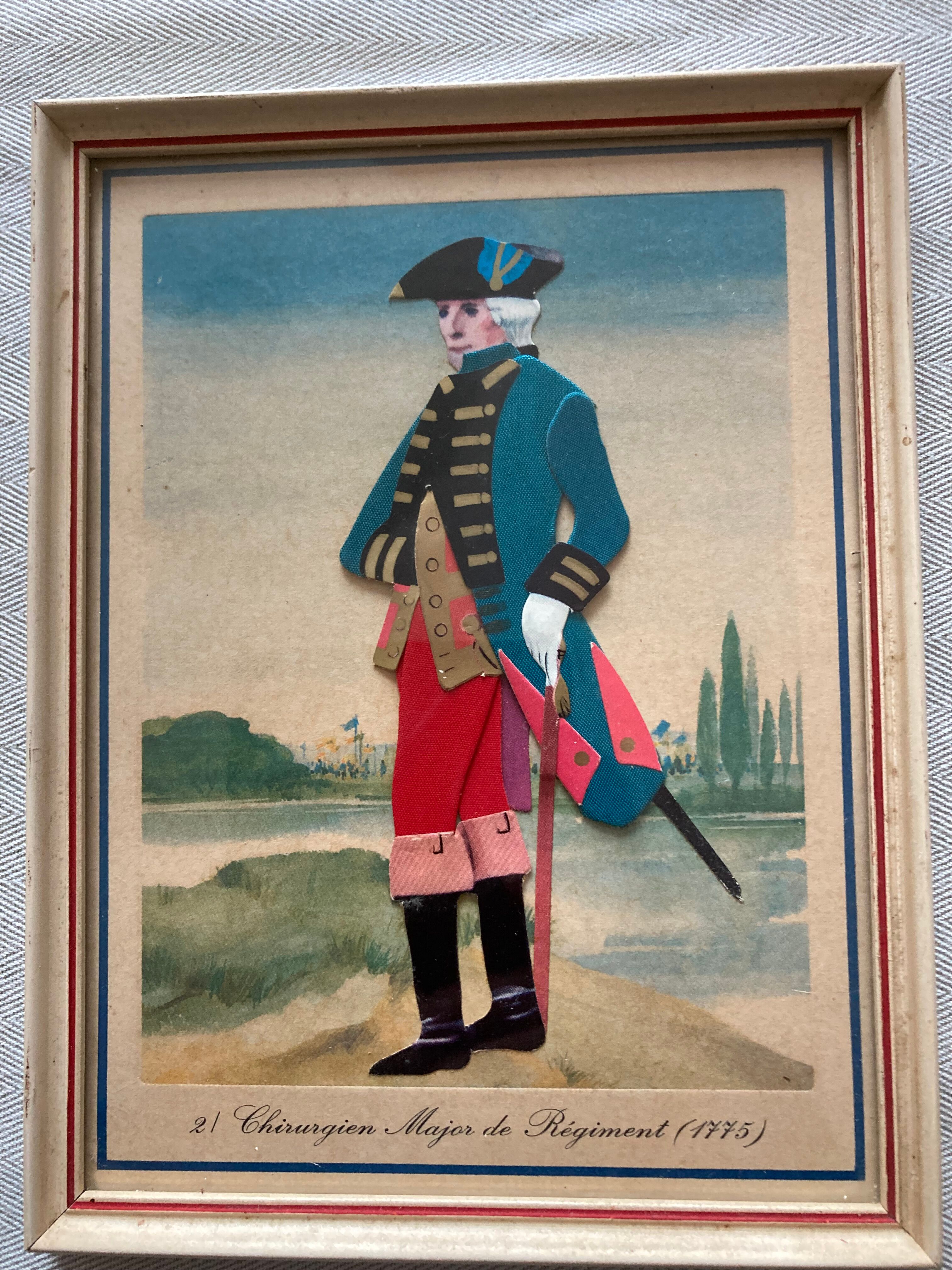 Collection 5 relief maps of military doctors' costumes
