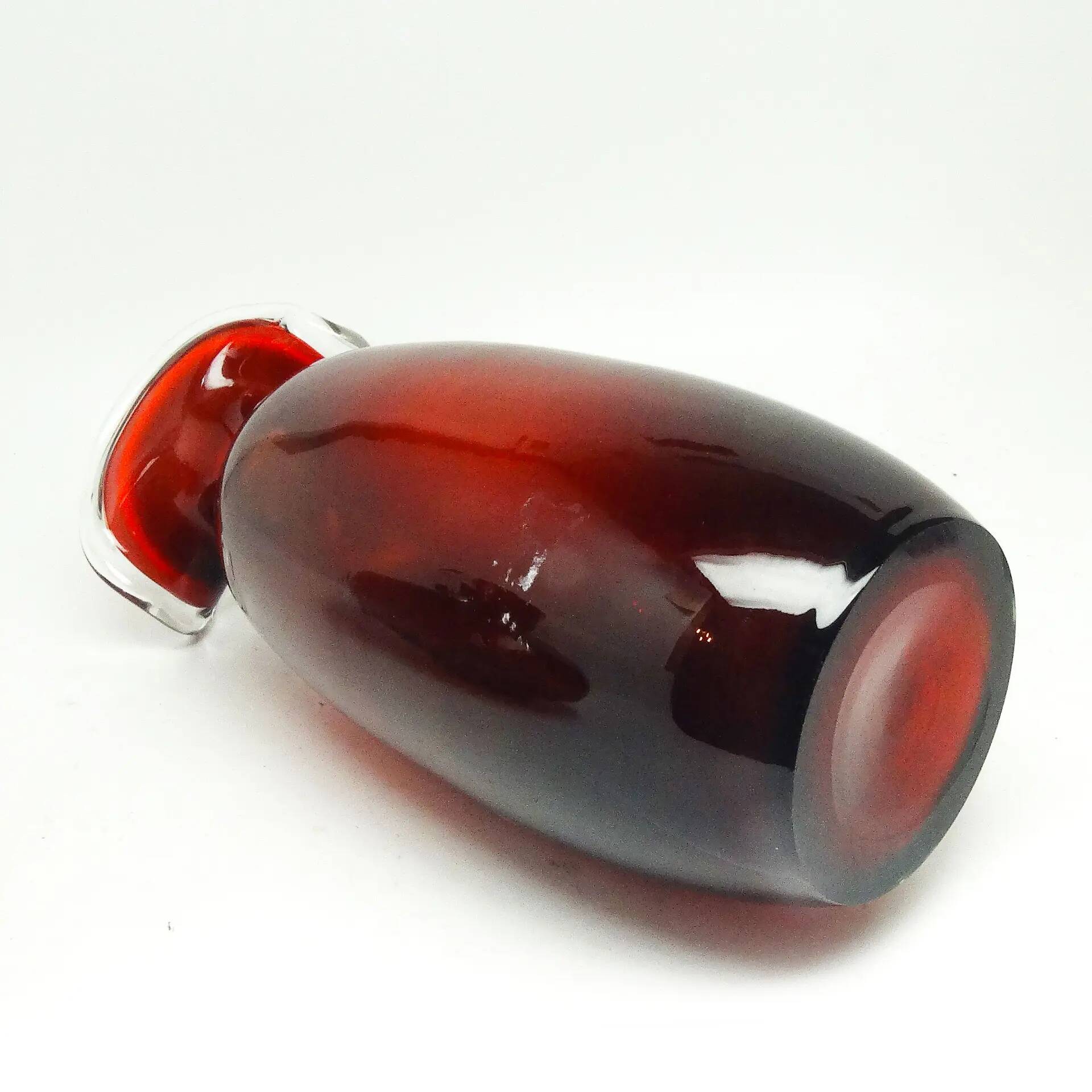 Mid-century modern vase, glass, Poland, 1970s