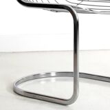 Set of 4 chrome steel chairs, Gastone Rinaldi, style  Italy, 1970
