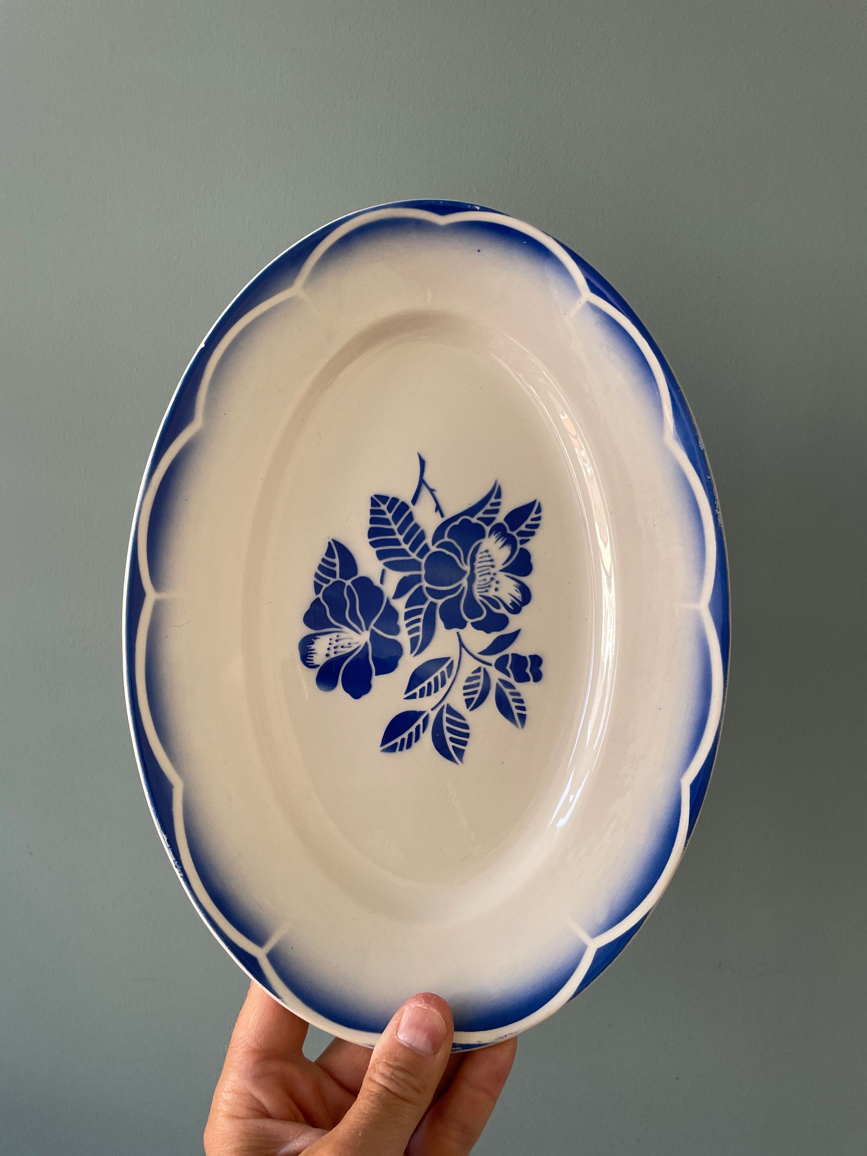 Lot de 3 plats Digoin Sarreguemines, modèle Marsac