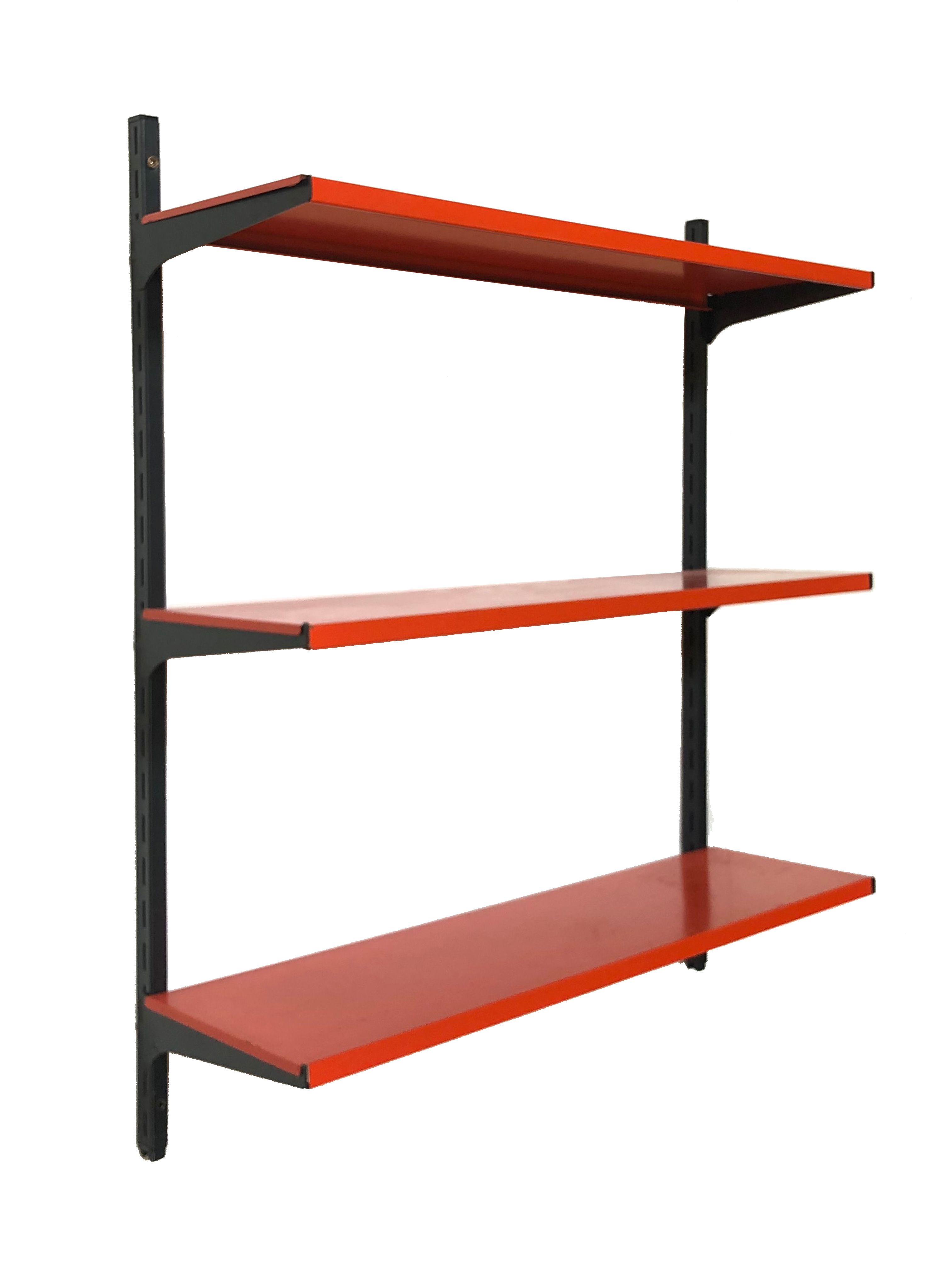Tomado Holland vintage wall support black steel orange from the 1970s