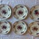 Lot de 6 assiettes vintage Saint-Clément – Décor floral – Très bon éta