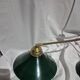 Opaline green white with brass billiard pool lamp 110-150 cm 3 shades