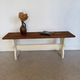Vintage farmhouse bench made of solid wood