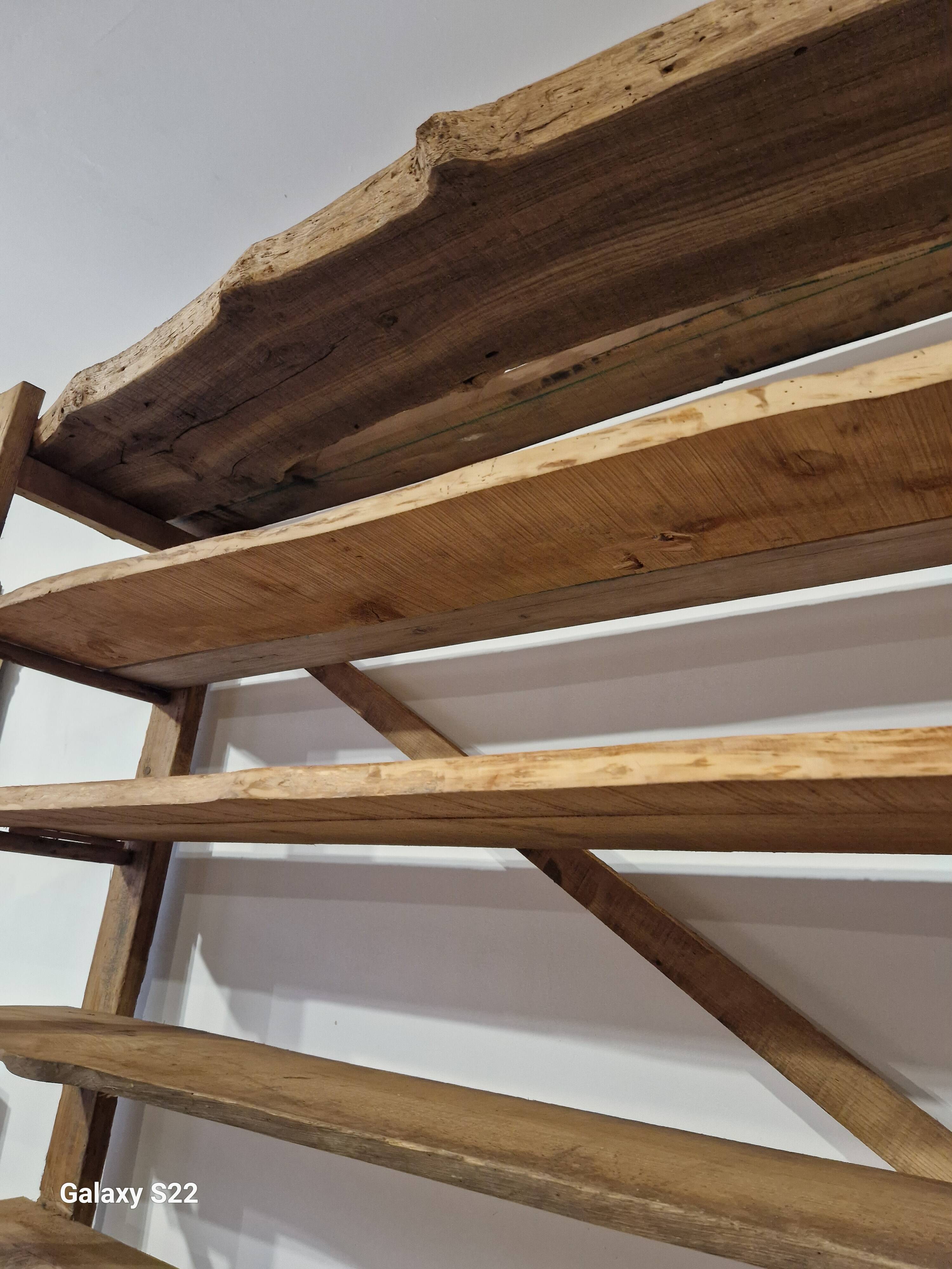 wooden shelf unit