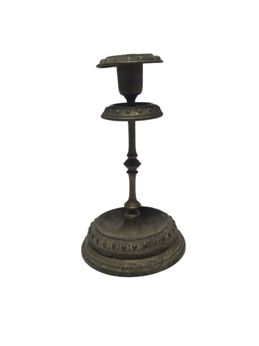 Austro-Hungarian Empire Biedermeier silver candleholder, 1890s