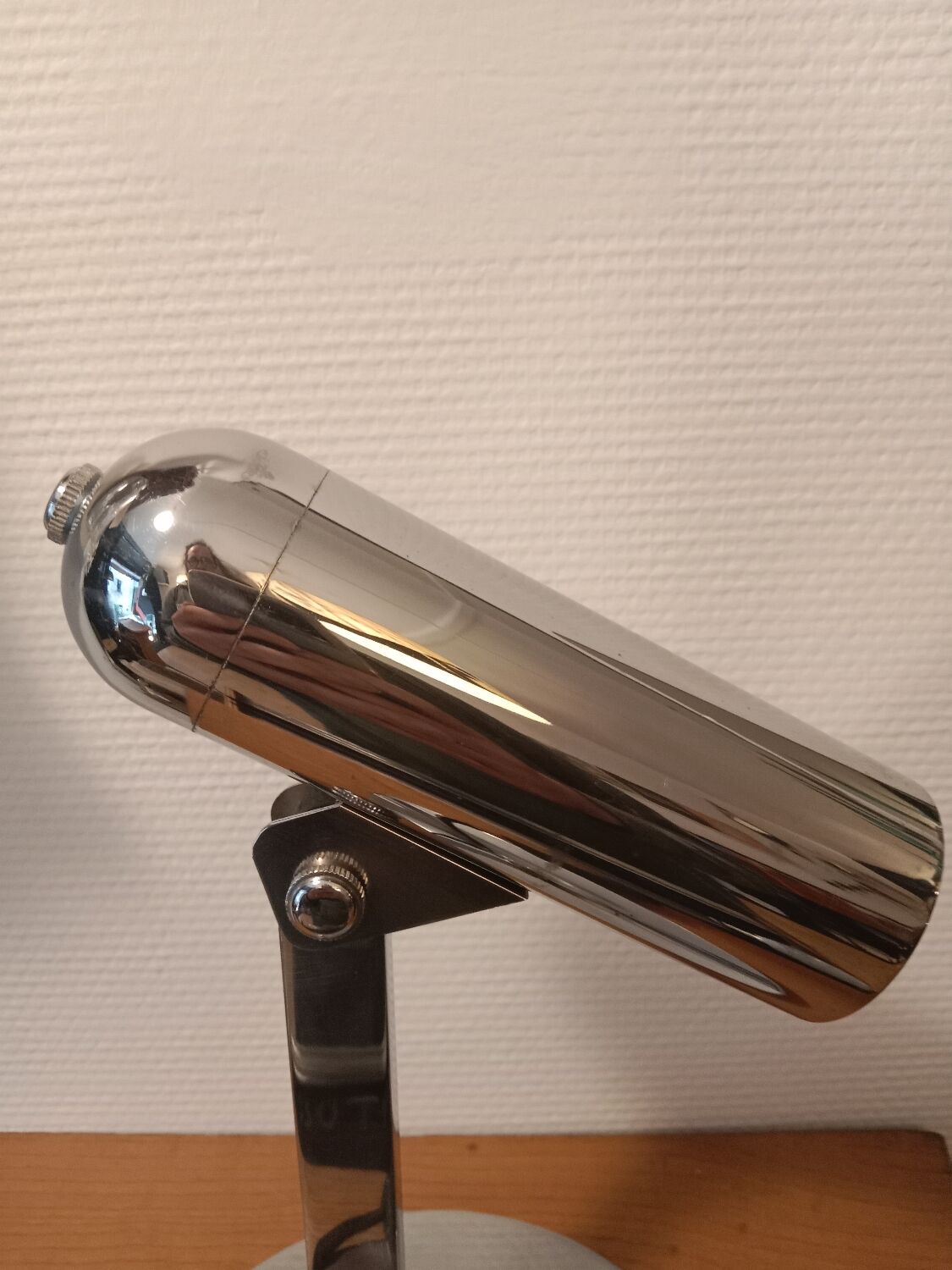 Chrome articulated desk lamp