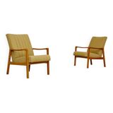 Pair of Jitona Sobeslav cream armchairs Ex Czechoslovakia