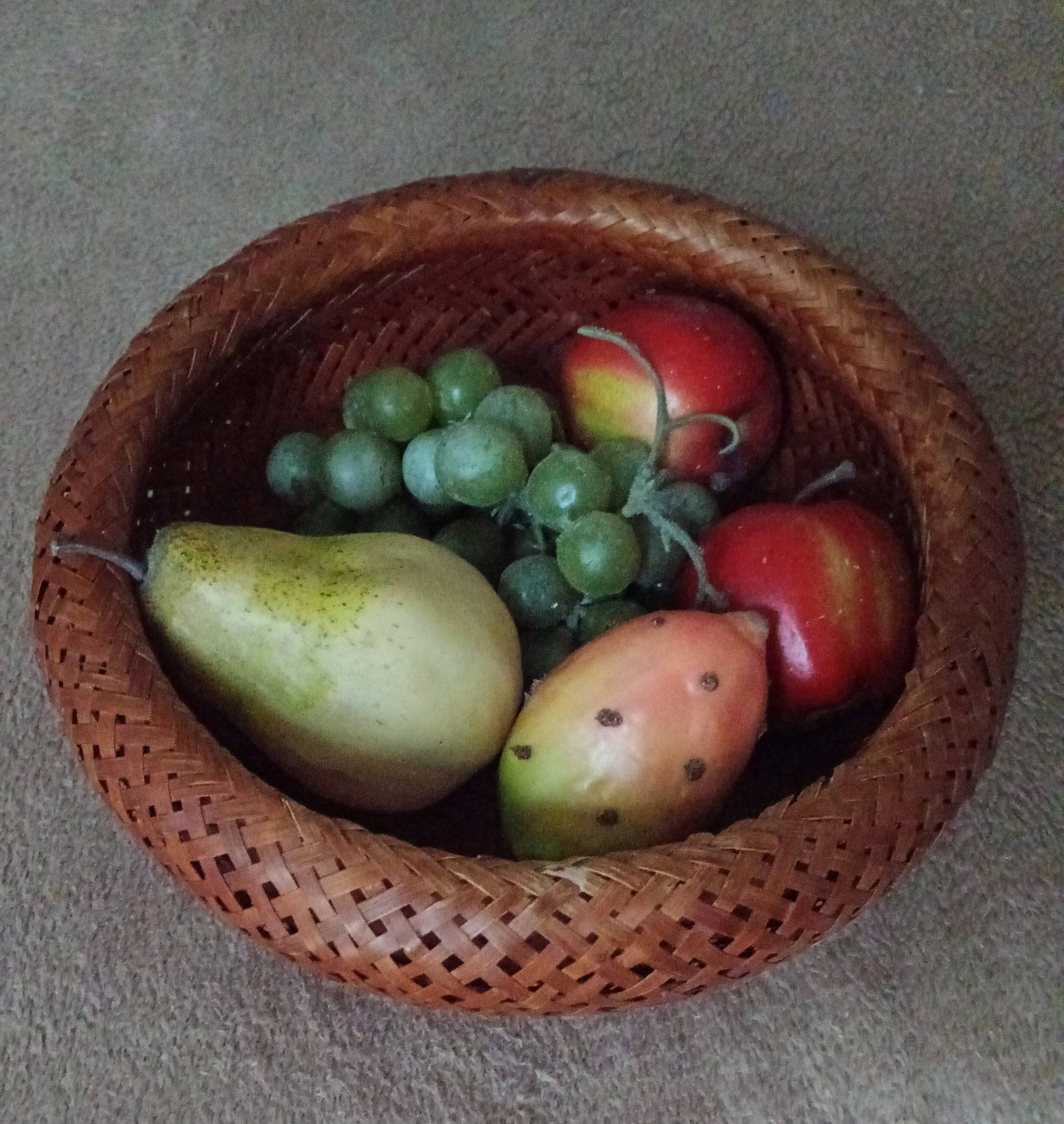 corbeille en bambou tressé