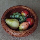 corbeille en bambou tressé