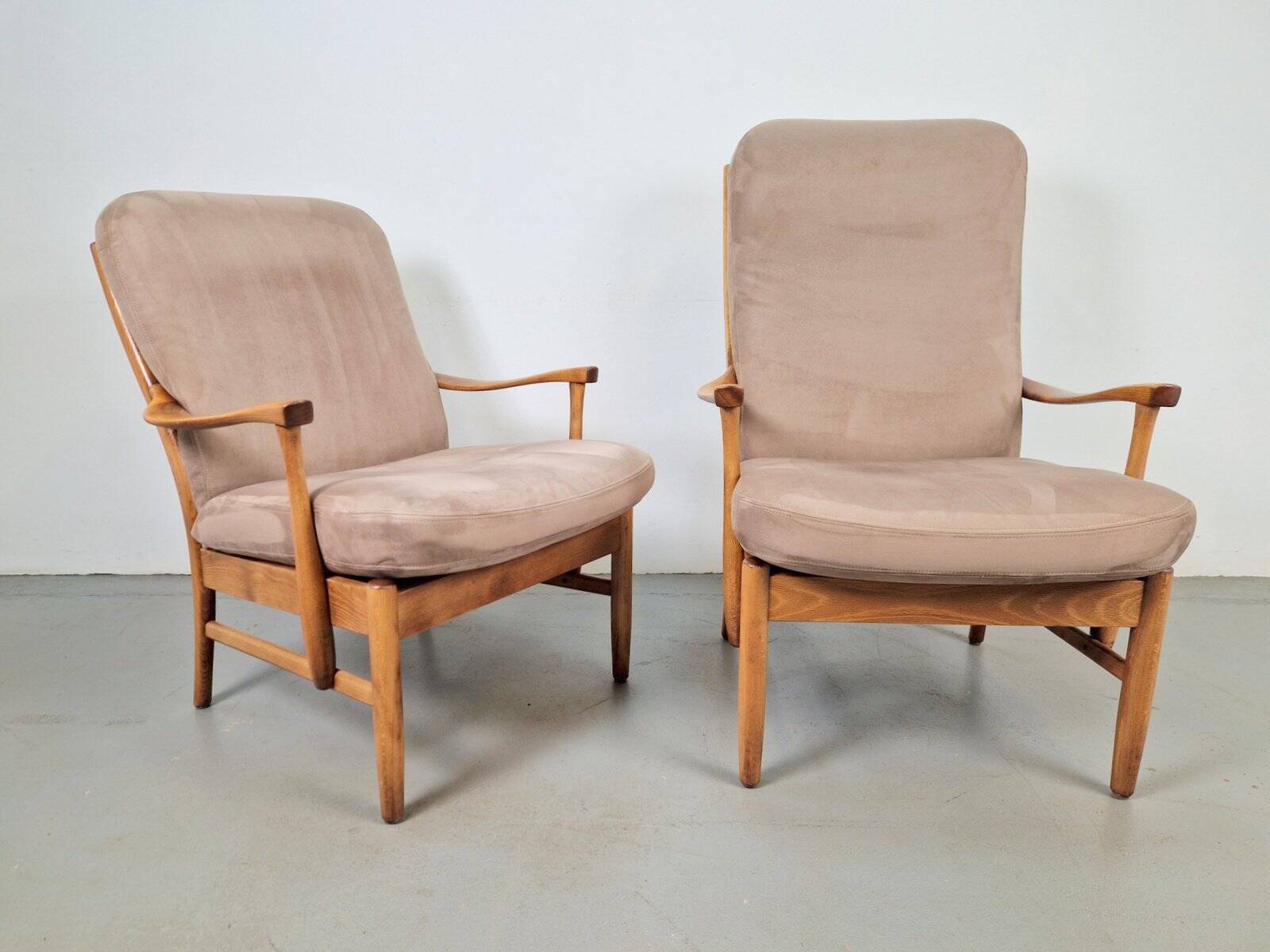 Fauteuils en hêtre vintage de Farstrup Møbler, années 1970, ensemble de 2