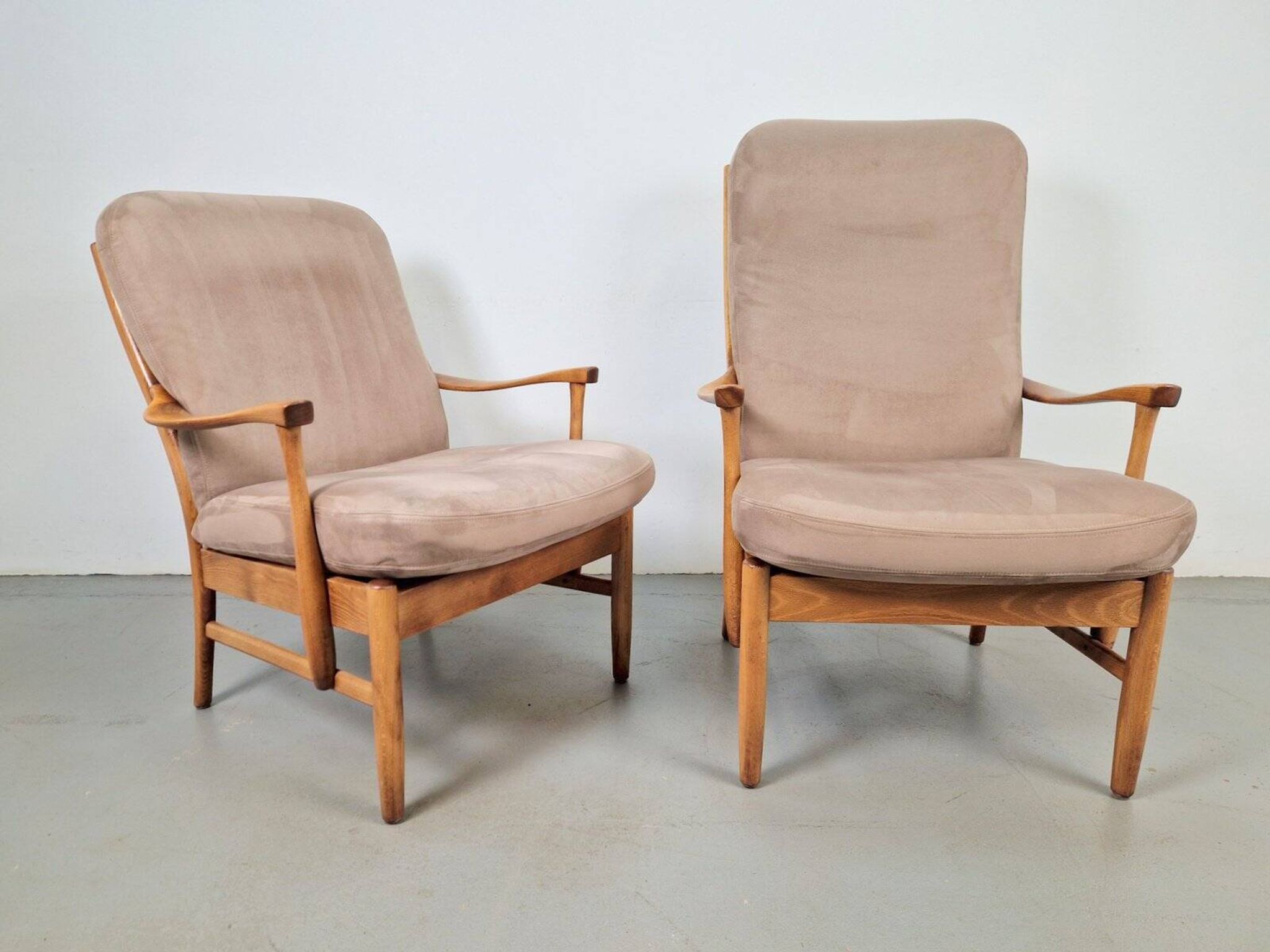 Fauteuils en hêtre vintage de Farstrup Møbler, années 1970, ensemble de 2