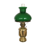 Green opaline kerosene lamp
