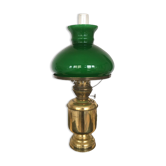 Lampe pétrole opaline verte