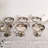 Guy Degrenne ice cream or sorbet cups, in stainless steel