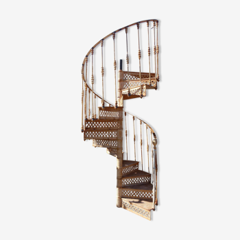 20th century cast iron spiral staircase