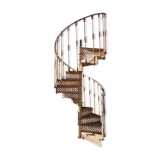 20th century cast iron spiral staircase