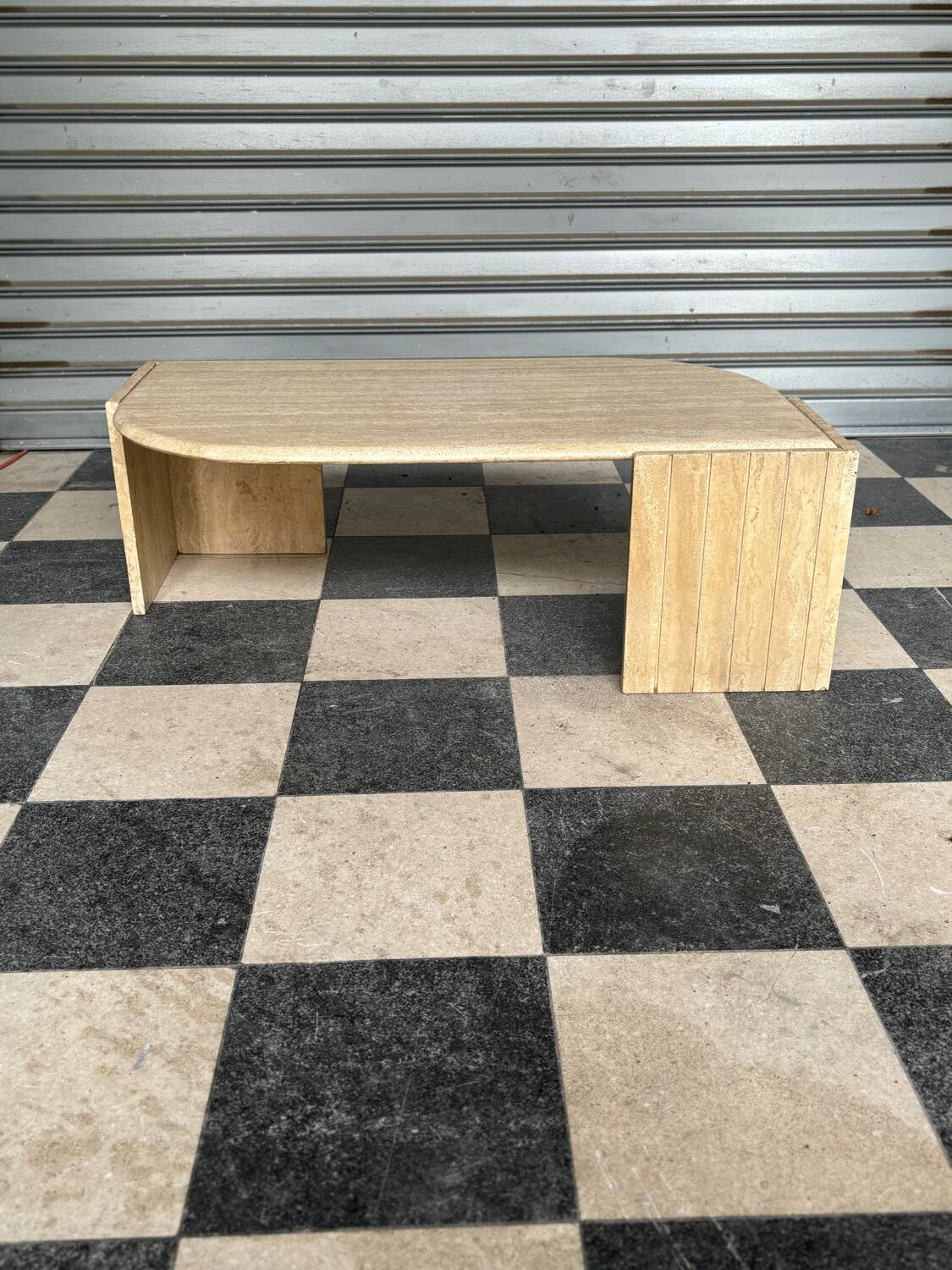 Vintage travertine coffee table