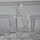 Set of 6 wine glasses on feet engraved years 50-60