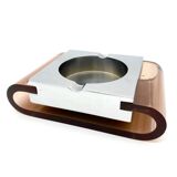 Large plexiglass and chrome ashtray by “Michel Dumas”, 1970s